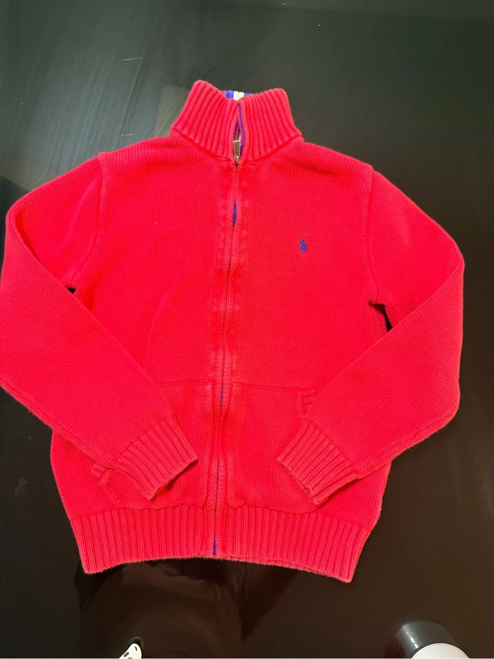 Polo by Ralph Lauren Kids Bright Red Zip Front Sweater
